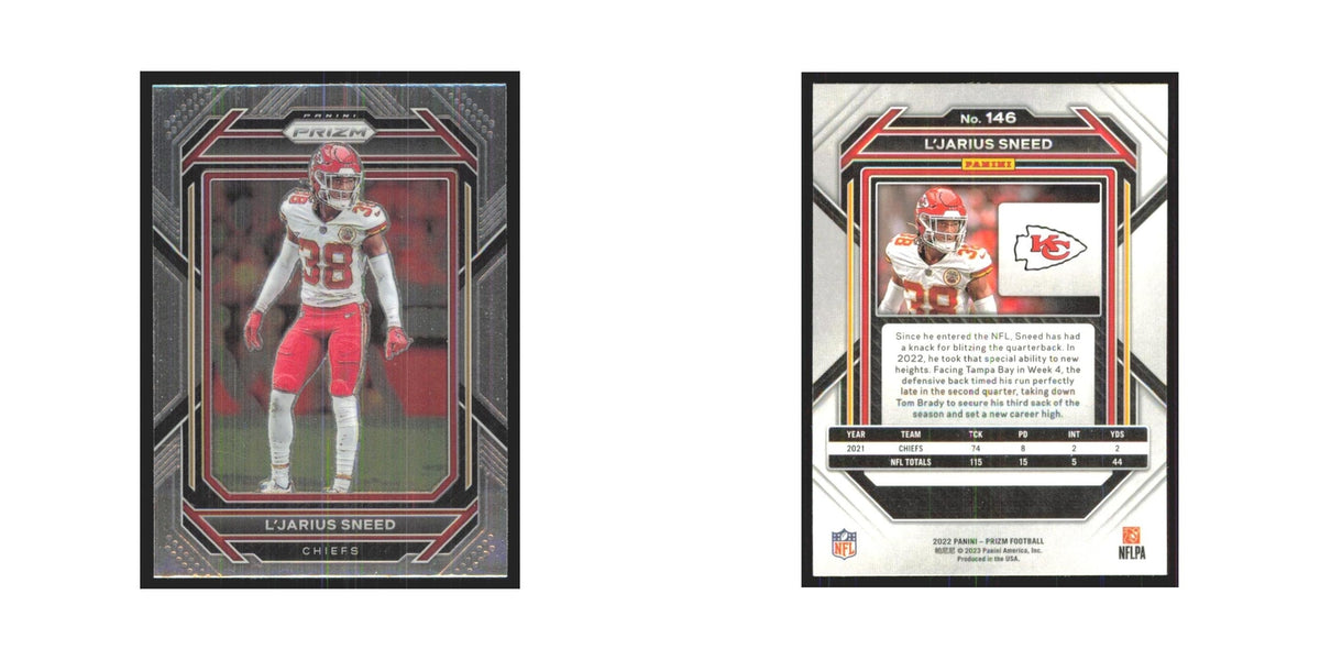 L'Jarius Sneed 2023 Panini Prizm #146 Kansas City Chiefs Football Card NM