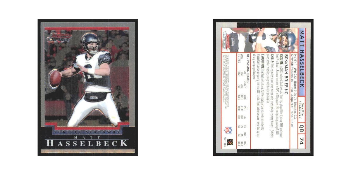 Matt Hasselbeck 2004 Bowman Chrome #74 Seattle Seahawks Football Card NM