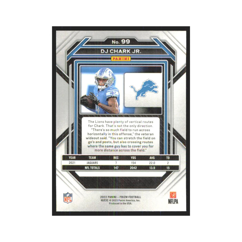 DJ Chark Jr. 2022 Panini Prizm #99 Detroit Lions Football Card NM