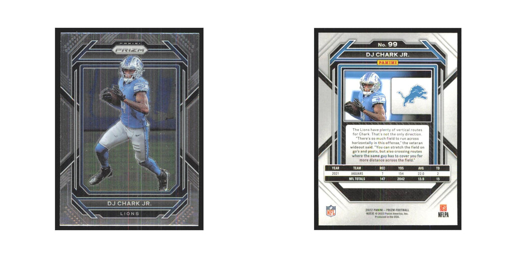 DJ Chark Jr. 2022 Panini Prizm #99 Detroit Lions Football Card NM
