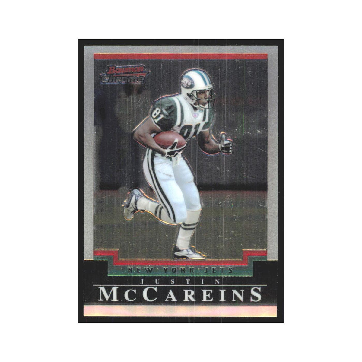 Justin McCareins 2004 Bowman Chrome #54 New York Jets Football Card NM