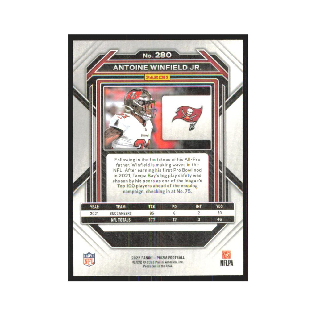Antoine Winfield Jr. 2022 Panini Prizm #280 Tampa Bay Buccaneers NM