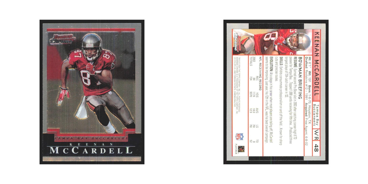 Keenan McCardell 2004 Bowman Chrome #48 Tampa Bay Buccaneers Football Card NM