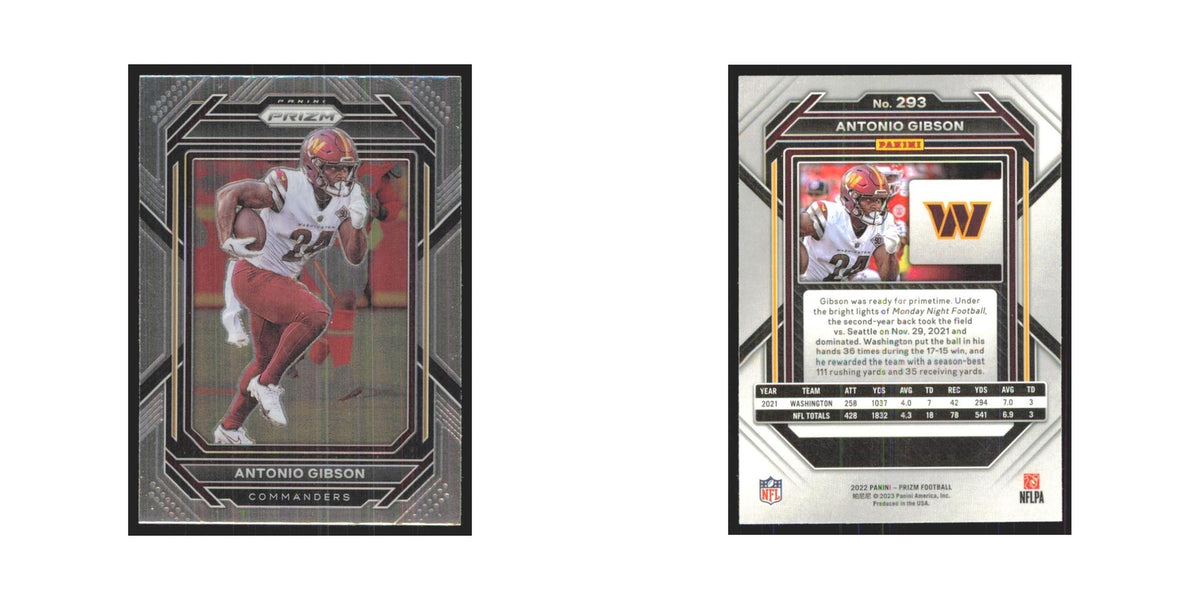 Antonio Gibson 2022 Panini Prizm #293 Washington Commanders Football Card NM