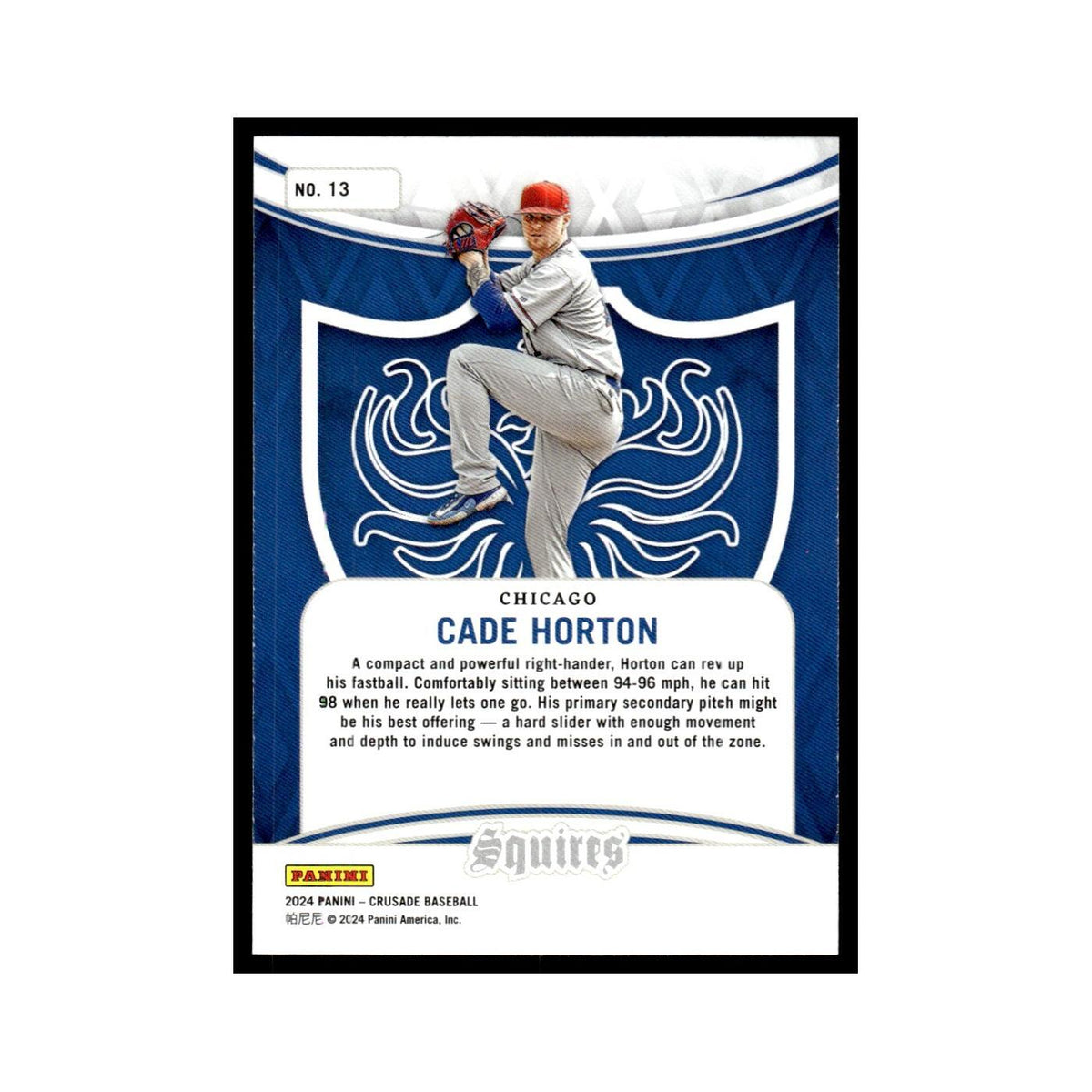 Cade Horton 2024 Panini Crusade #13 Baseball Card NM