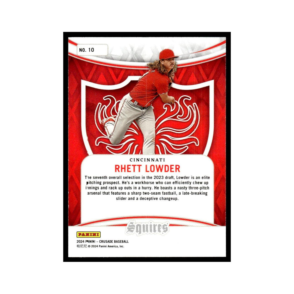 Rhett Lowder 2024 Panini Crusade #10 Baseball Card NM