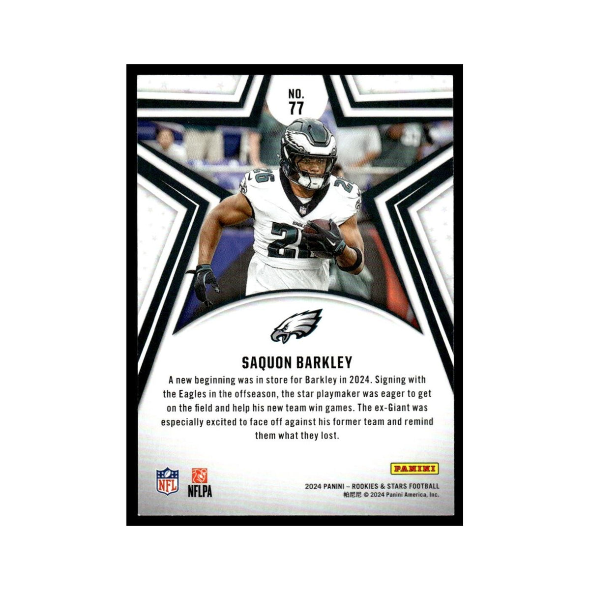 Saquon Barkley 2024 Panini Rookies & Stars #77 Philadelphia Eagles NM