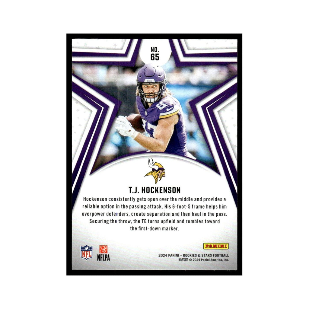 T.J. Hockenson 2024 Panini Rookies & Stars #65 Minnesota Vikings NM