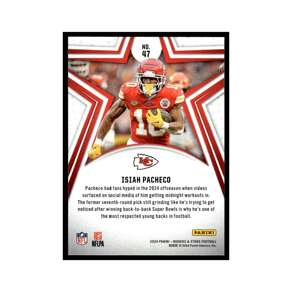 Isiah Pacheco 2024 Panini Rookies & Stars #47 Kansas City Chiefs NM