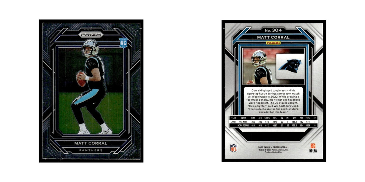Matt Corral 2022 Panini Prizm #304 Carolina Panthers Football Card NM