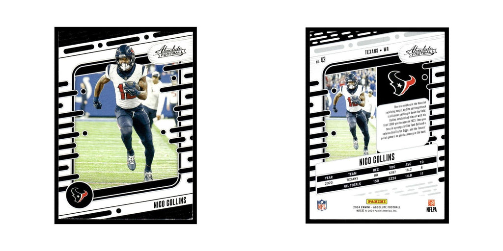 Nico Collins 2024 Panini Absolute #43 Houston Texans Football Card NM