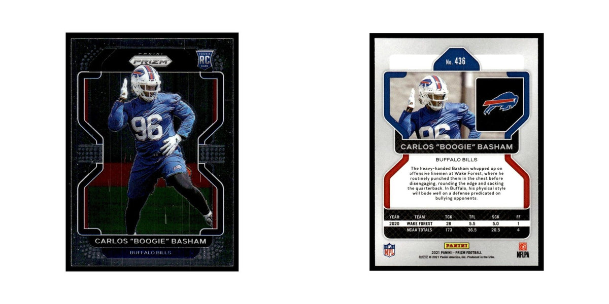 Carlos Boogie Basham Rookie 2021 Panini Prizm #436 Buffalo Bills NM