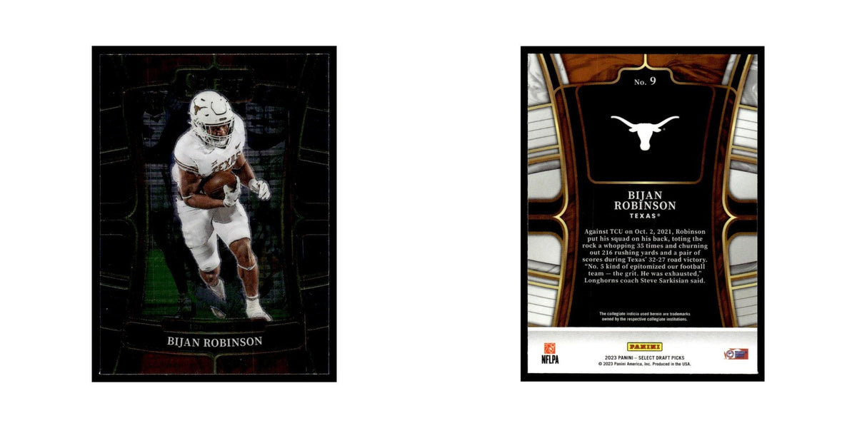 Bijan Robinson 2023 Panini Select Draft Picks #9 Texas Longhorns NM