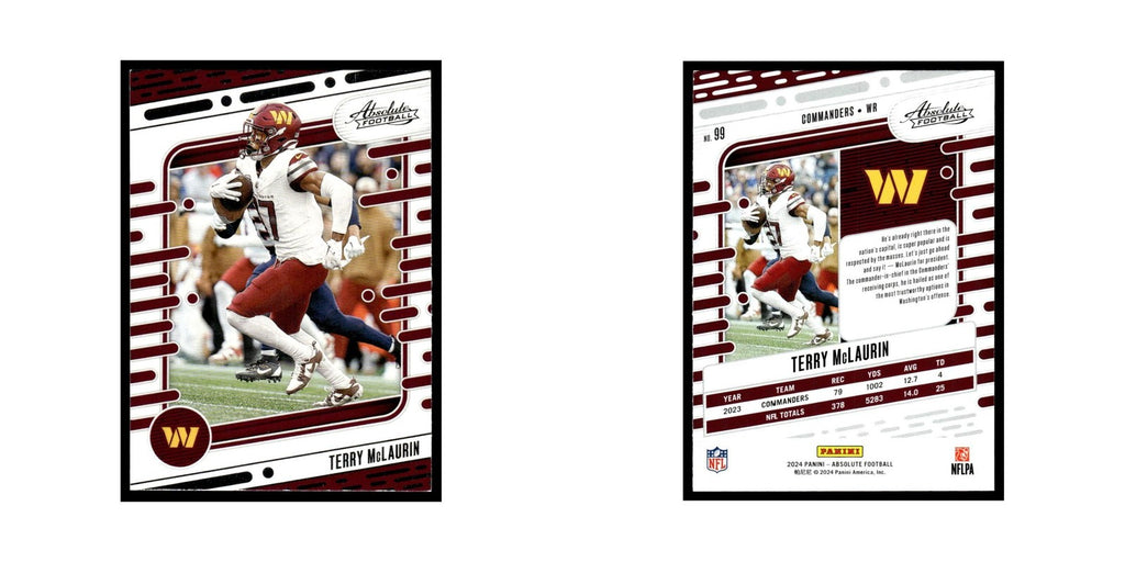 Terry McLaurin 2024 Panini Absolute #99 Washington Commanders Football Card NM