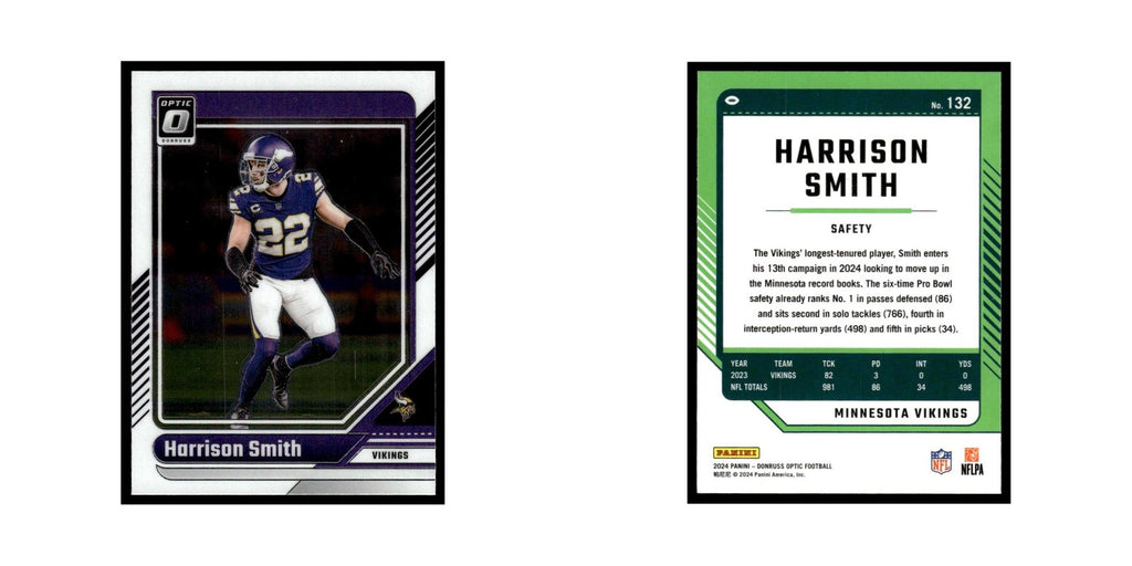 Harrison Smith 2024 Donruss Optic #132 Minnesota Vikings Football Card NM