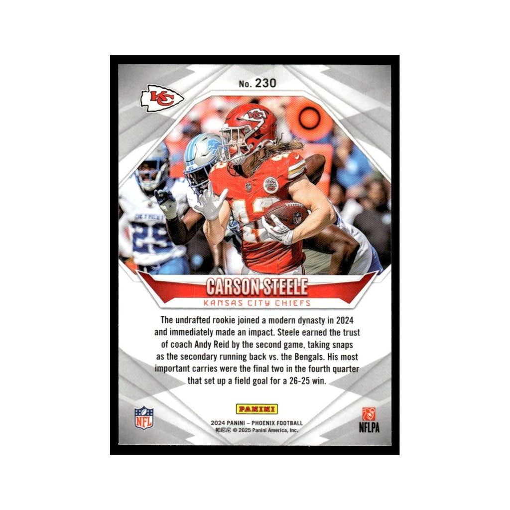 Carson Steele Rookie 2024 Panini Phoenix #230 Kansas City Chiefs NM