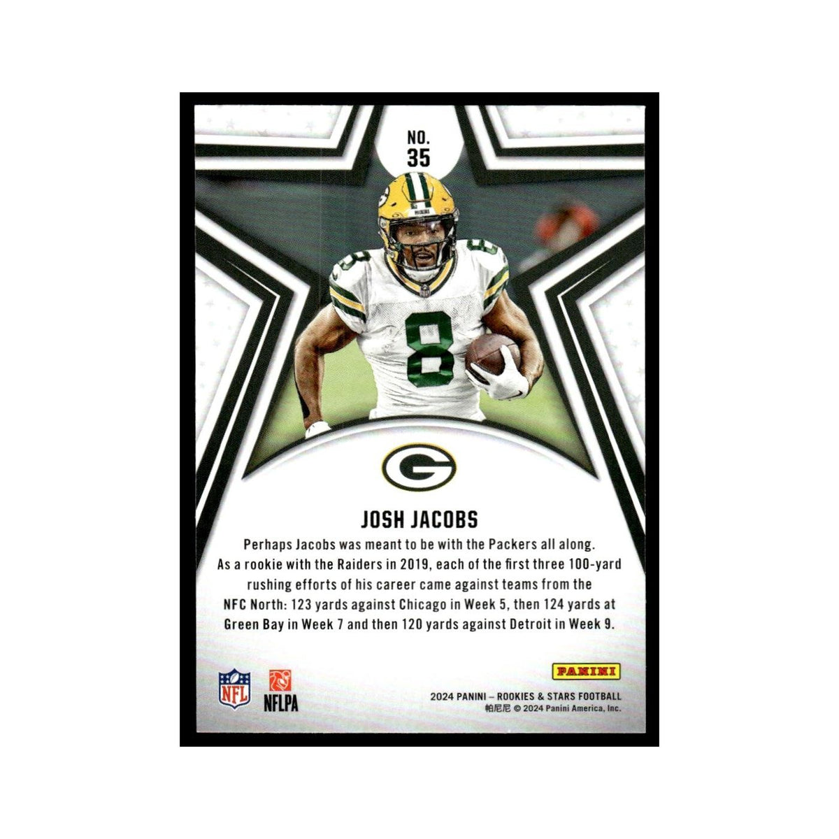 Josh Jacobs 2024 Panini Rookies & Stars #35 Green Bay Packers Football Card NM