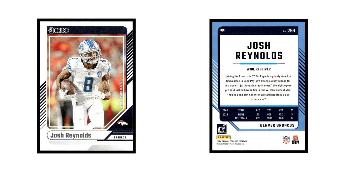 Josh Reynolds 2024 Donruss #294 Denver Broncos Football Card NM