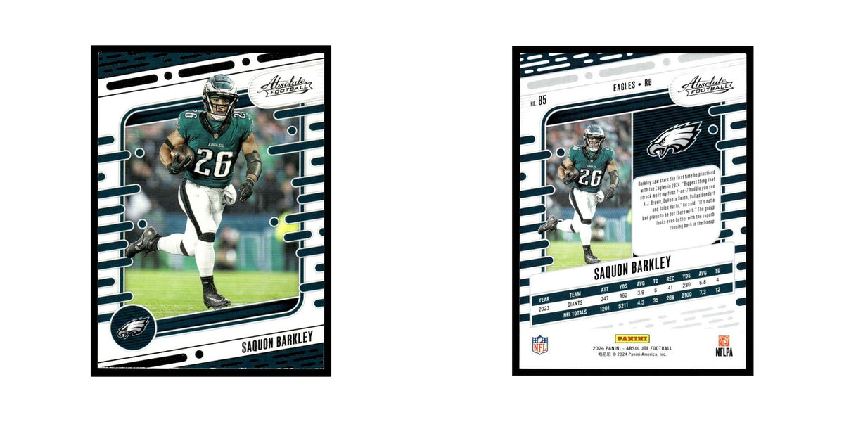 Saquon Barkley 2024 Panini Absolute #85 Philadelphia Eagles Football Card NM