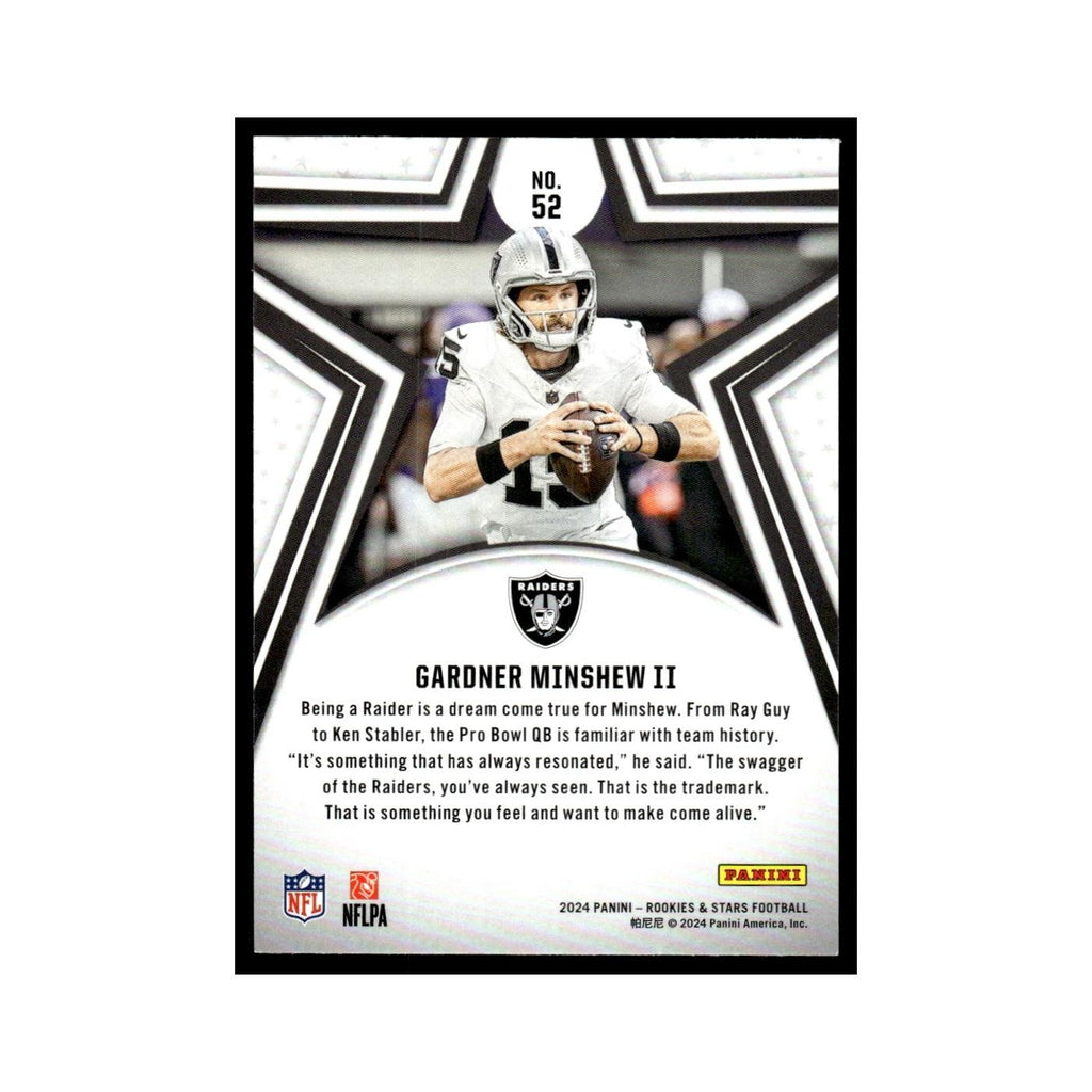 Gardner Minshew II 2024 Panini Rookies & Stars #52 Las Vegas Raiders NM
