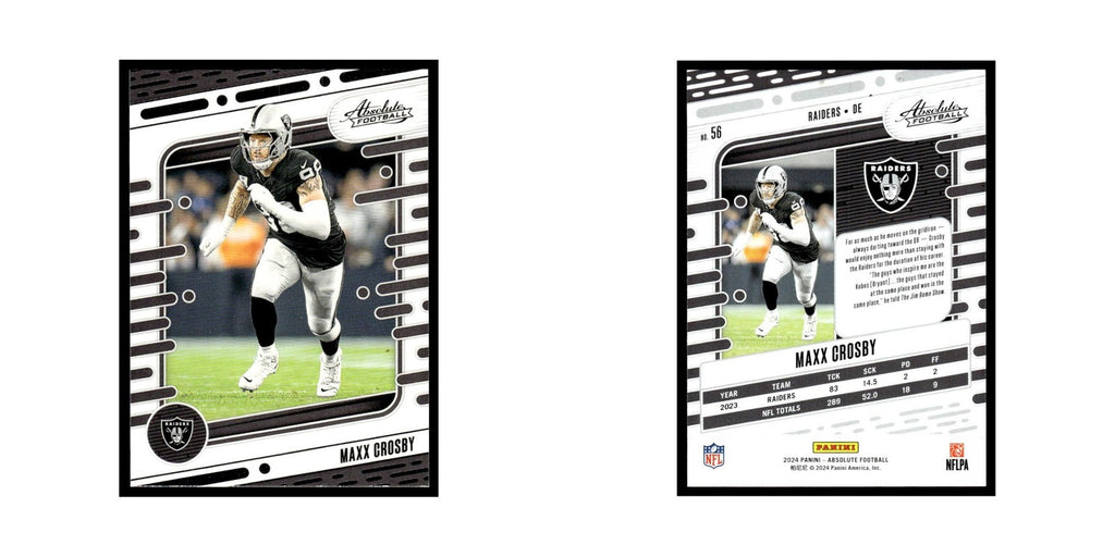 Maxx Crosby 2024 Panini Absolute #56 Las Vegas Raiders Football Card NM