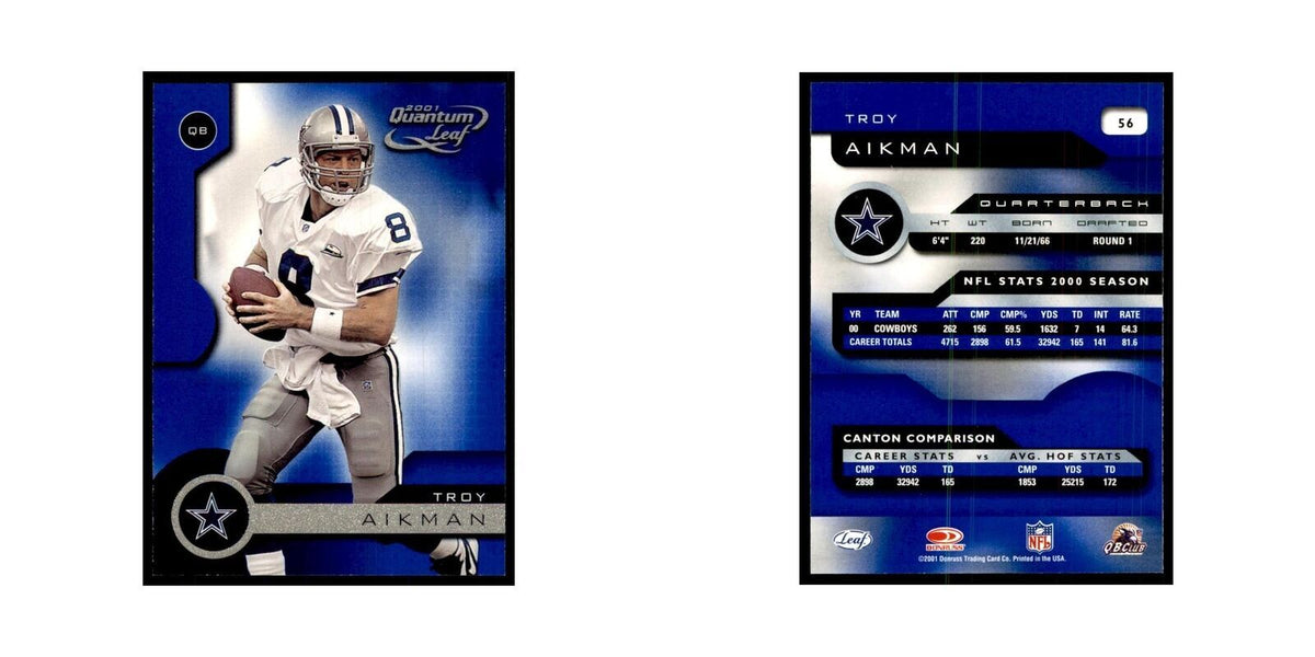 Troy Aikman 2001 Quantum Leaf #56 Football Cards Football Card NM