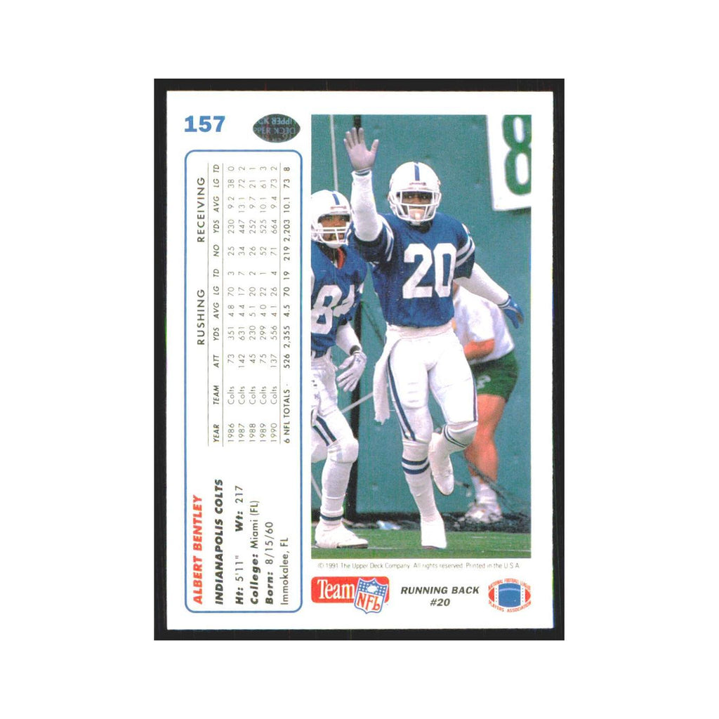 1991 Upper Deck Albert Bentley Colts #157