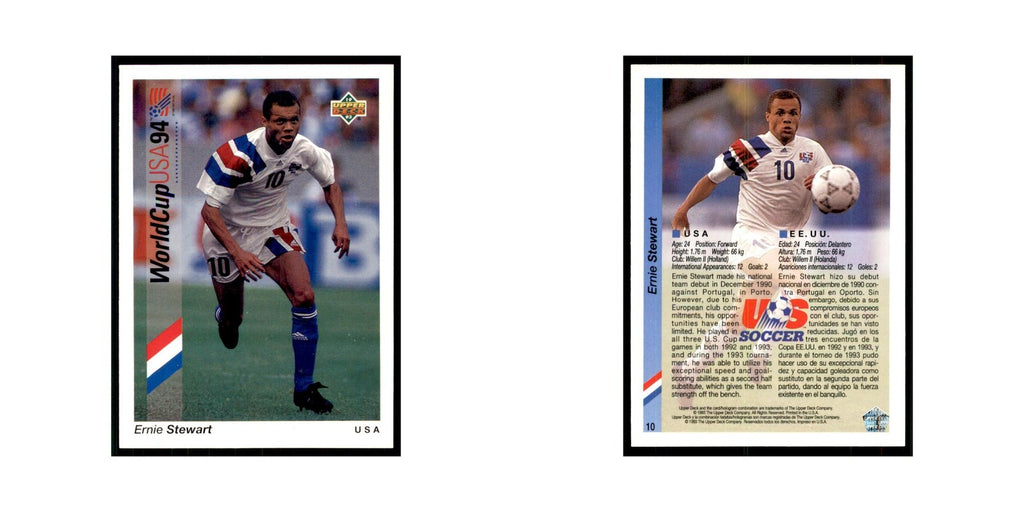 1993 Upper Deck Earnie Stewart Soccer Cards #10