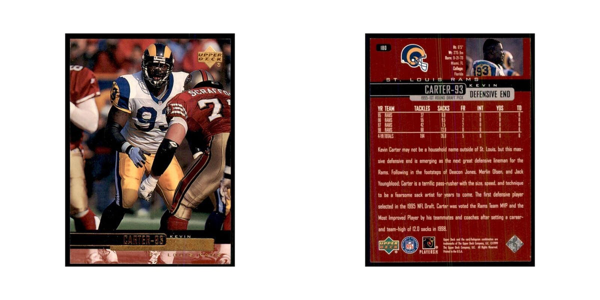 1999 Upper Deck Kevin Carter St. Louis Rams #180