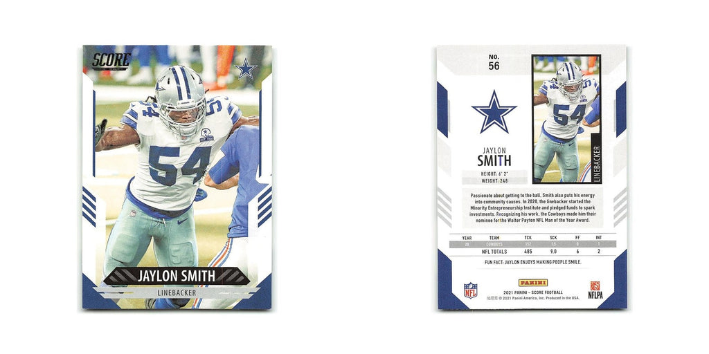 Jaylon Smith 2021 Score #56 Dallas Cowboys Football Card NM