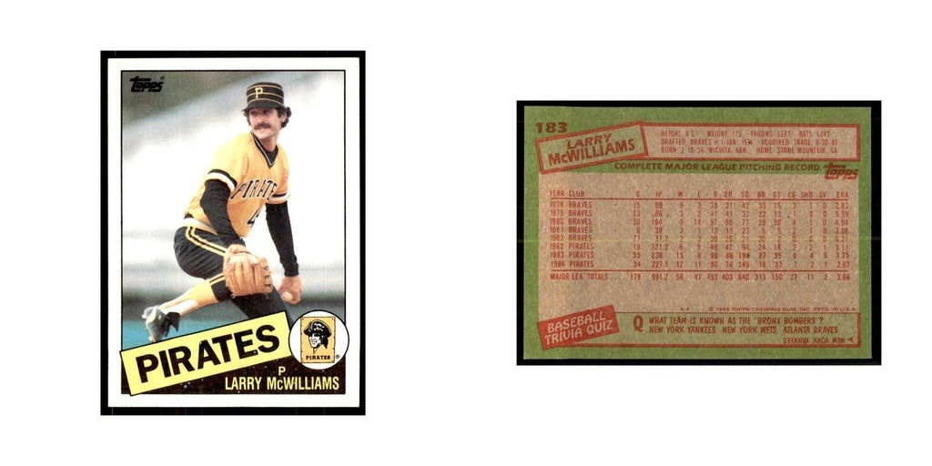 1985 Topps Larry McWilliams Baseball Cards #183