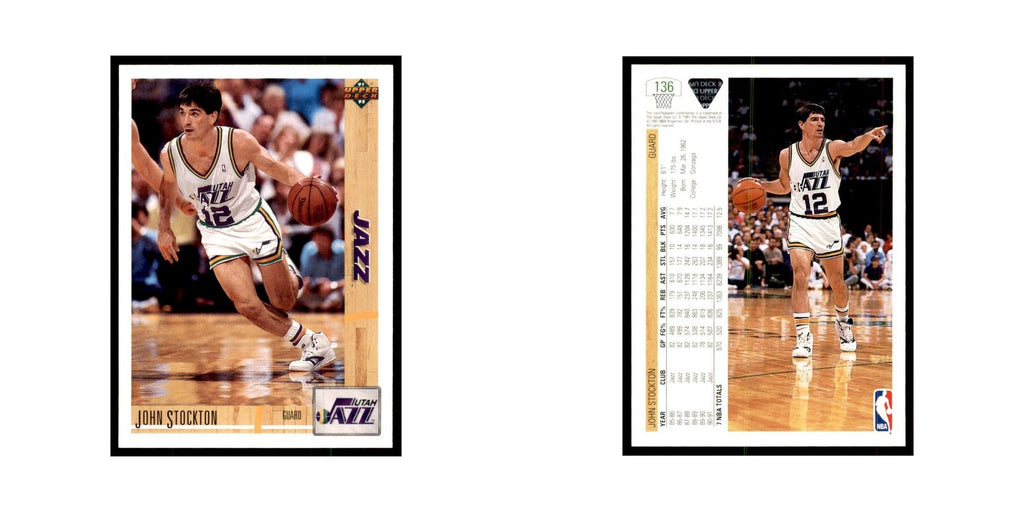 1991 Upper Deck John Stockton Basketball Cards #136