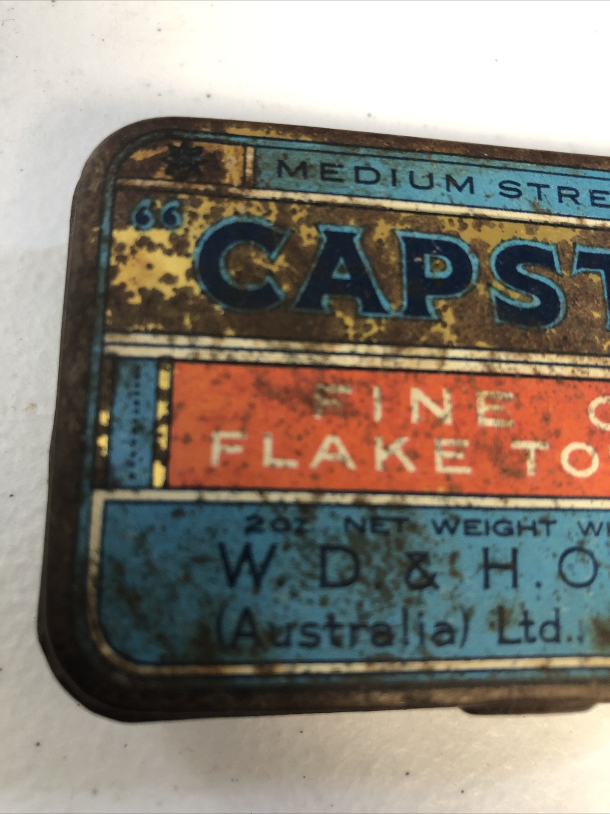 CAPSTAN MEDIUM STRENGTH FINE CUT FLAKE EMPTY TIN