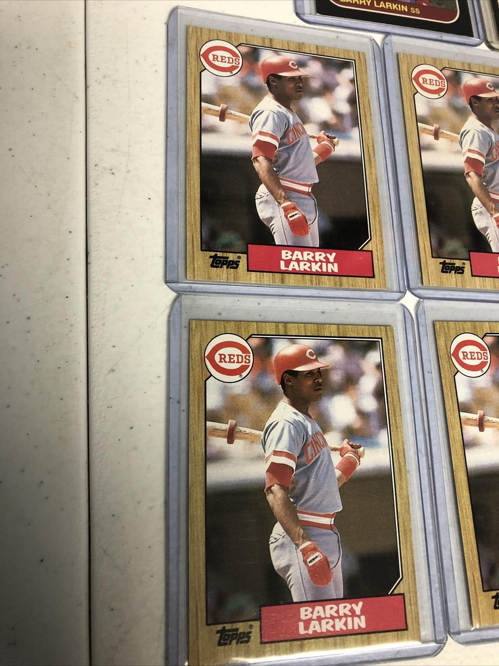 BARRY LARKIN 1987 TOPPS  RC  #648 PLUS 2-1987 DONRUSS RC  #492 Reds 6 cards