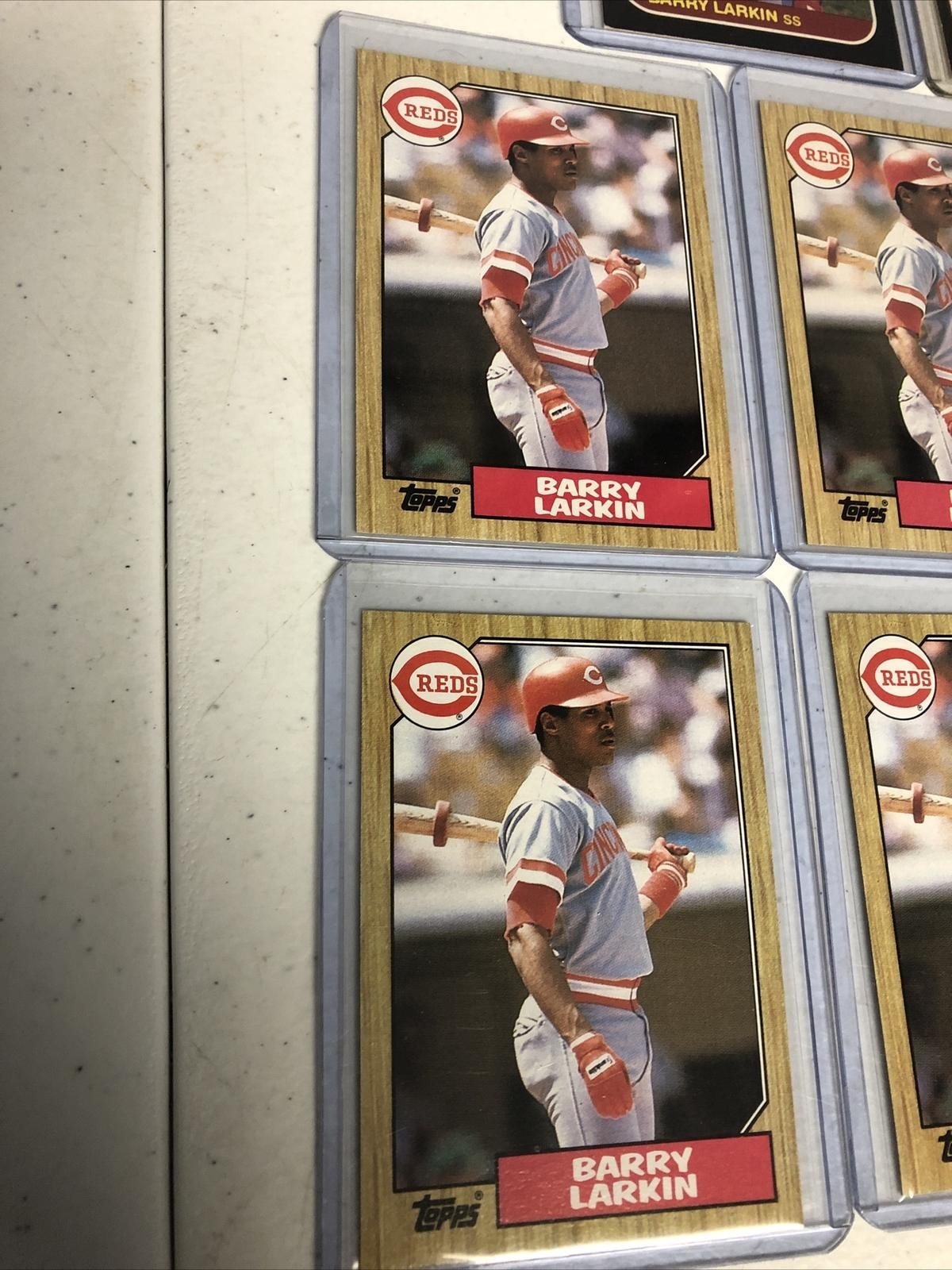 BARRY LARKIN 1987 TOPPS  RC  #648 PLUS 2-1987 DONRUSS RC  #492 Reds 6 cards