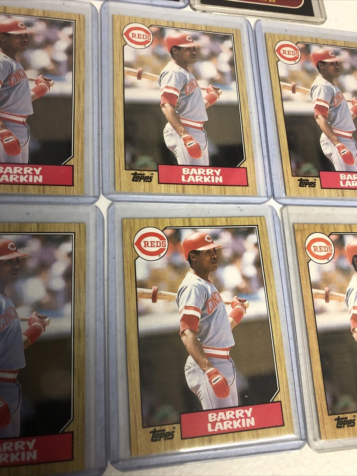 BARRY LARKIN 1987 TOPPS  RC  #648 PLUS 2-1987 DONRUSS RC  #492 Reds 6 cards