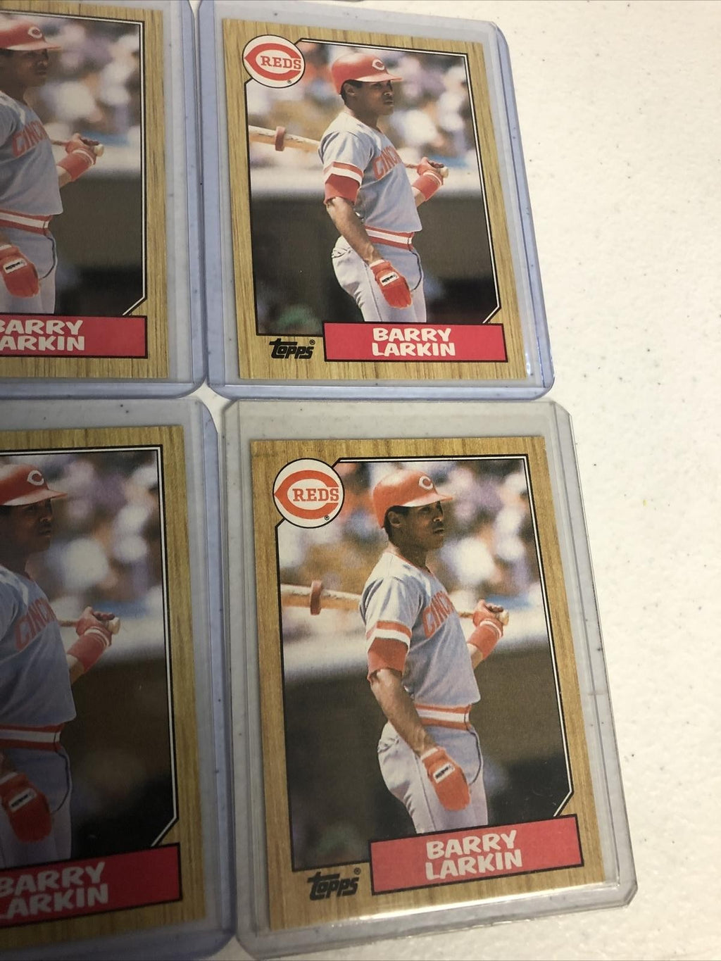 BARRY LARKIN 1987 TOPPS  RC  #648 PLUS 2-1987 DONRUSS RC  #492 Reds 6 cards