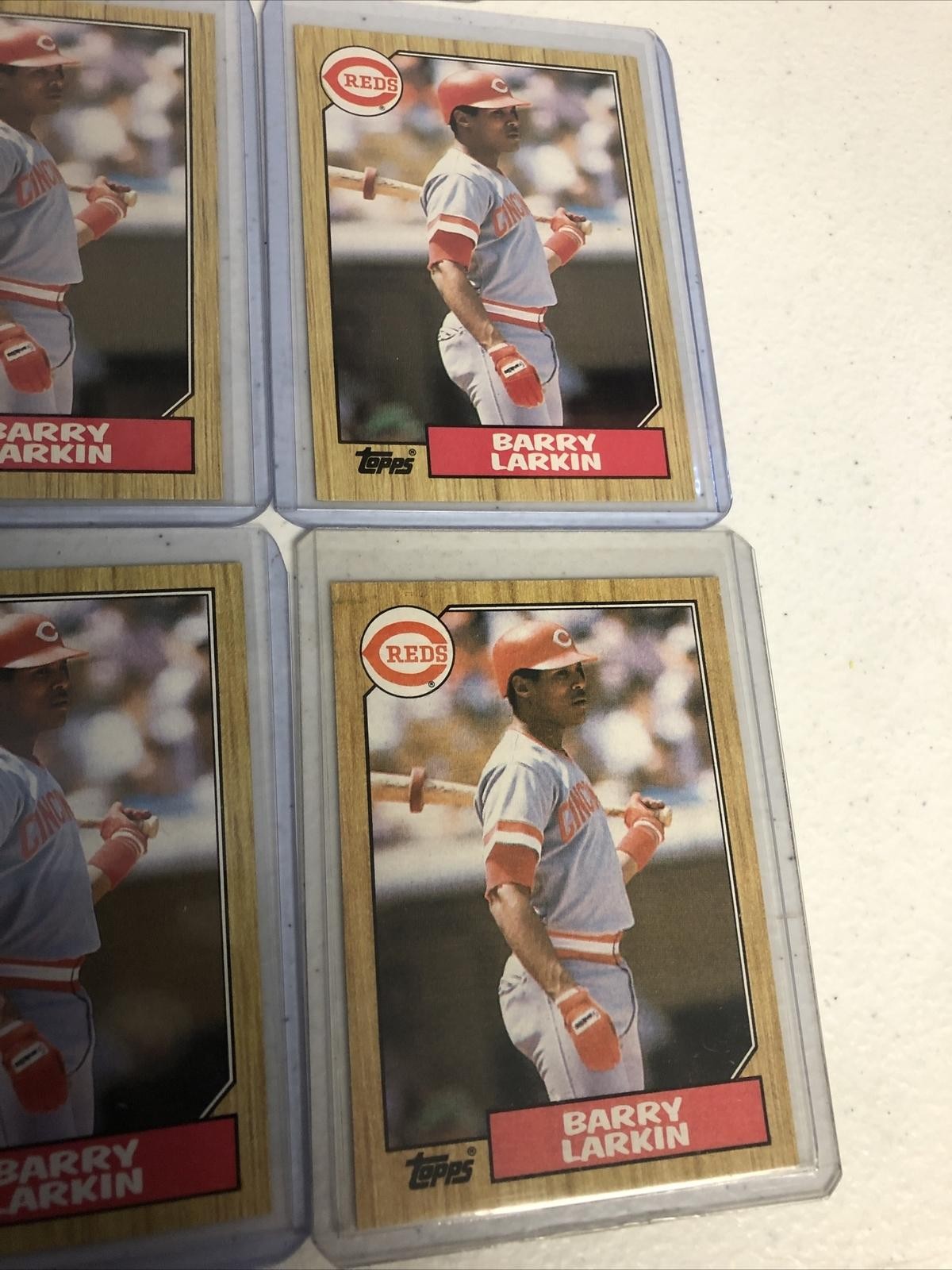 BARRY LARKIN 1987 TOPPS  RC  #648 PLUS 2-1987 DONRUSS RC  #492 Reds 6 cards