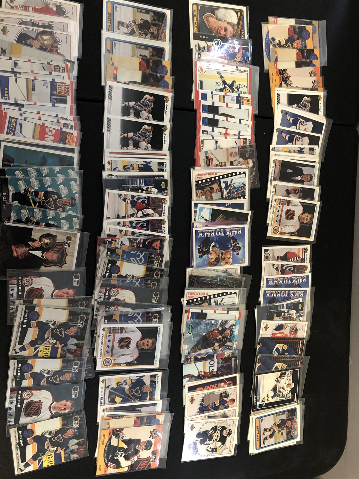 Brett Hull Hockey card lot 100+ st Louis Blues Detroit Red Wings
