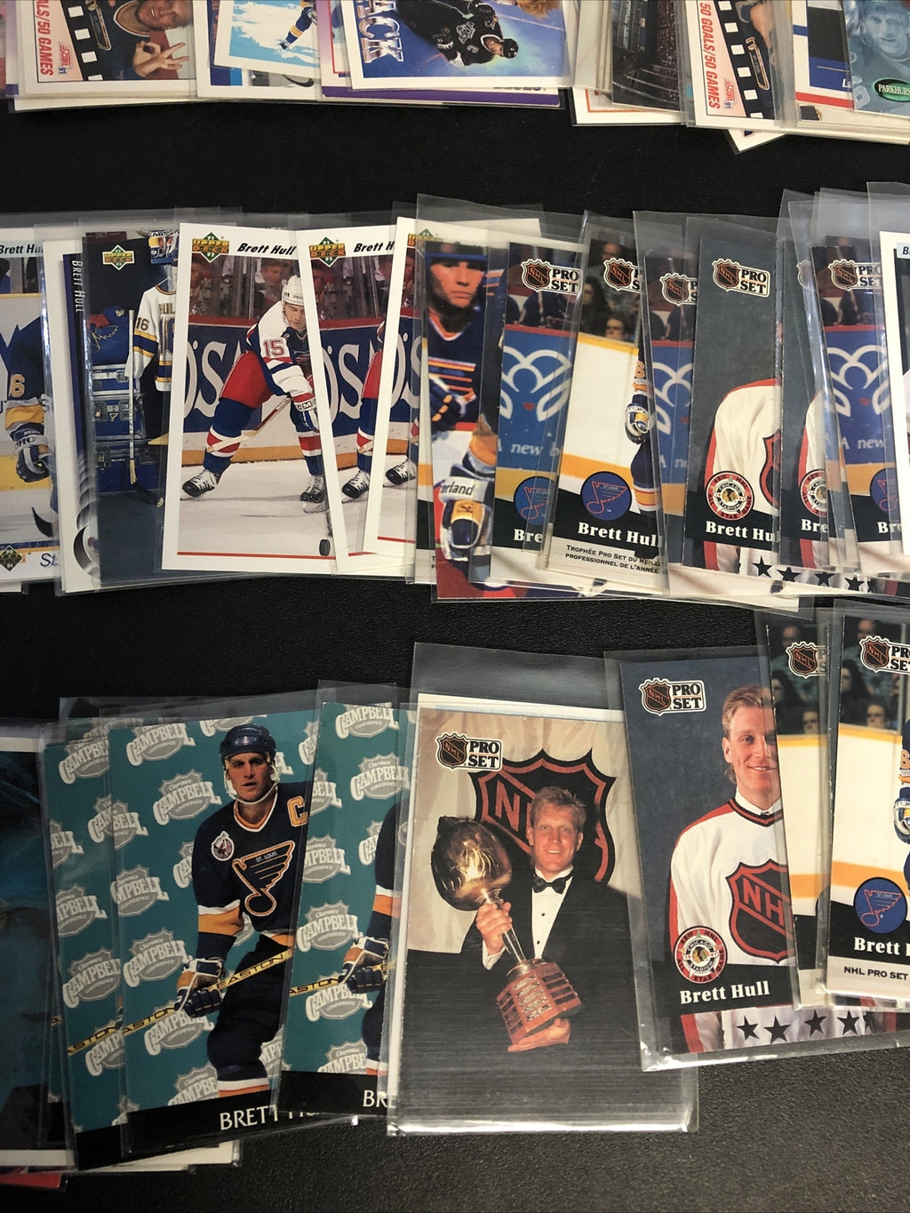 Brett Hull Hockey card lot 100+ st Louis Blues Detroit Red Wings