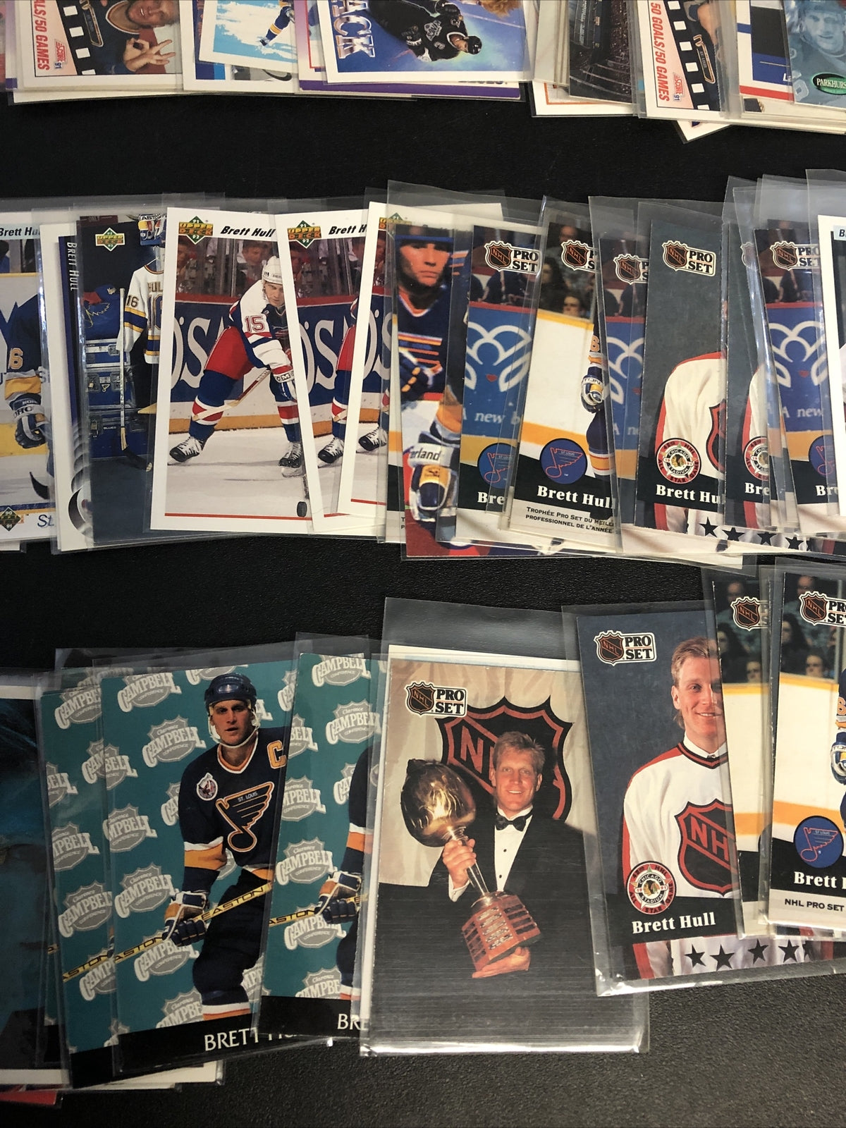 Brett Hull Hockey card lot 100+ st Louis Blues Detroit Red Wings