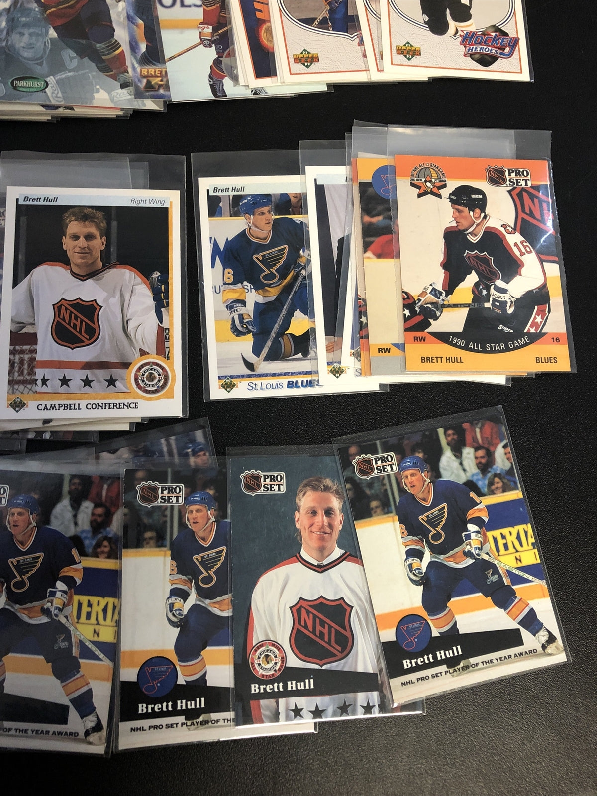 Brett Hull Hockey card lot 100+ st Louis Blues Detroit Red Wings