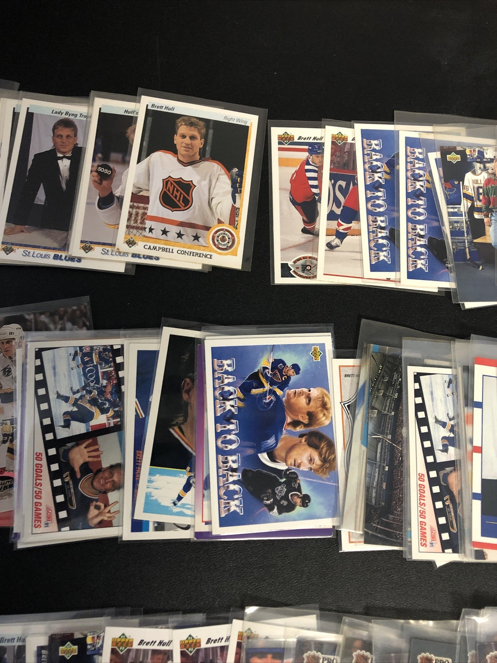 Brett Hull Hockey card lot 100+ st Louis Blues Detroit Red Wings