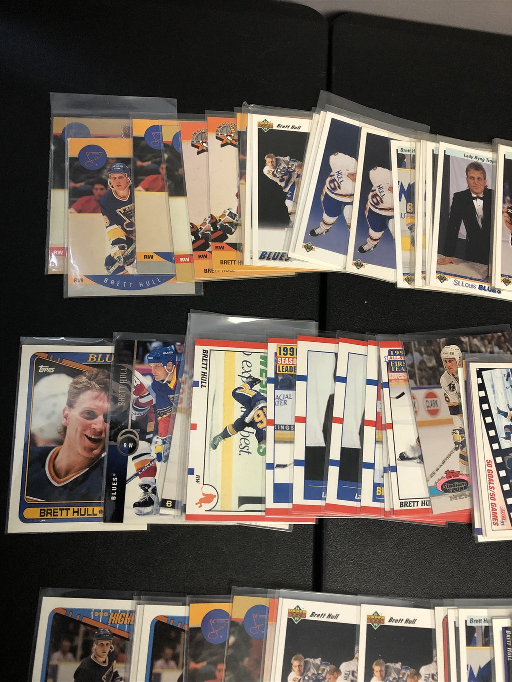 Brett Hull Hockey card lot 100+ st Louis Blues Detroit Red Wings