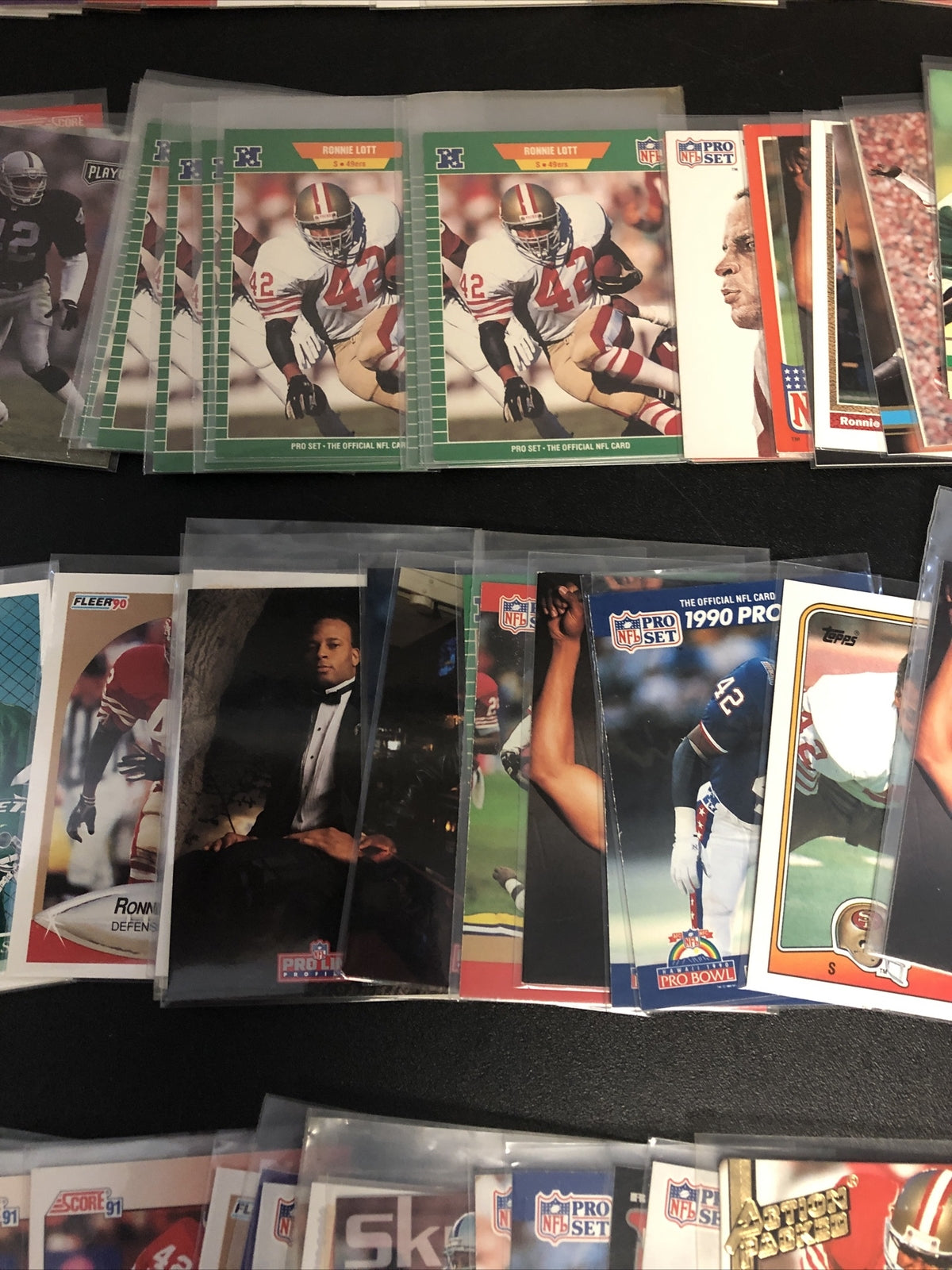 HUGE 196 CARD RONNIE LOTT  LOT. GREAT INSERTS/MIXED BRANDS/YRS/DUPS/EXC COND!