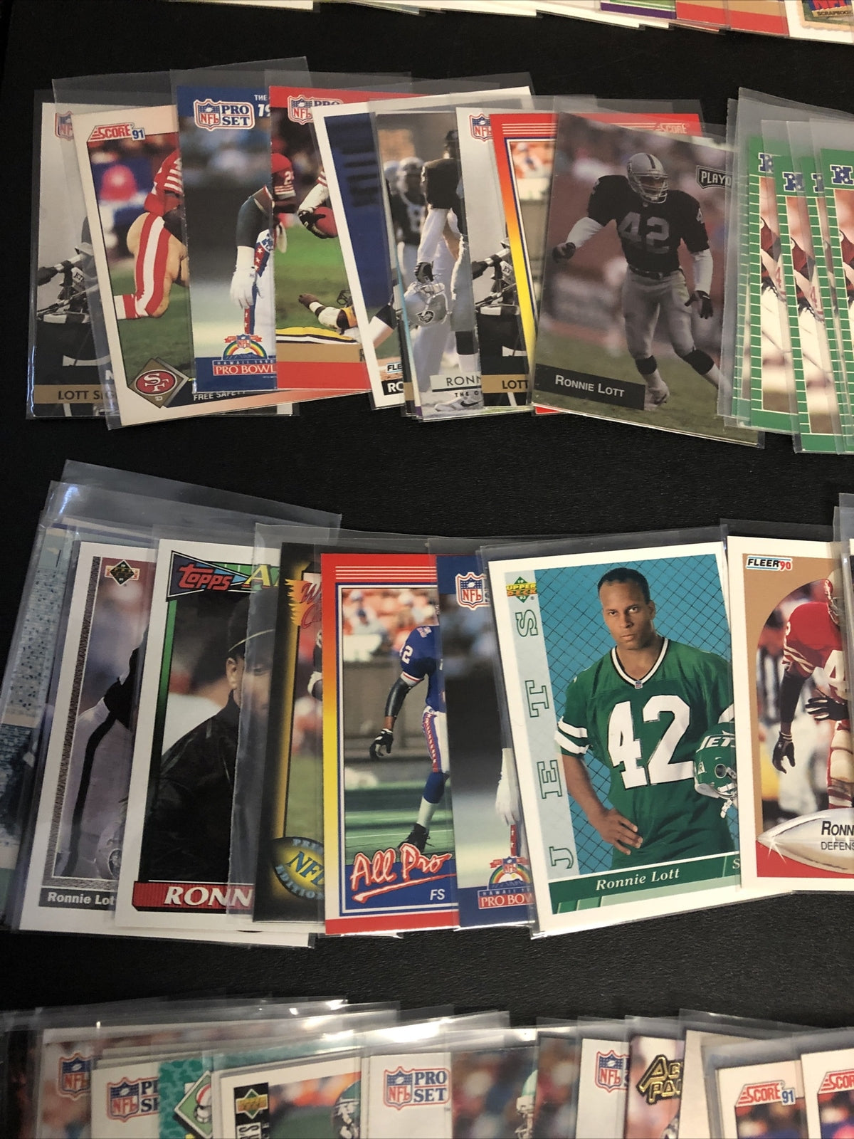 HUGE 196 CARD RONNIE LOTT  LOT. GREAT INSERTS/MIXED BRANDS/YRS/DUPS/EXC COND!