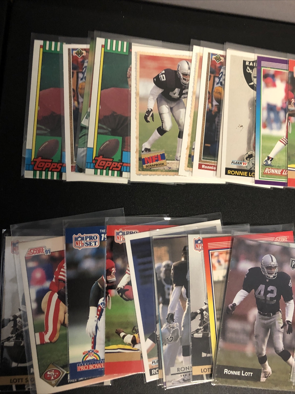 HUGE 196 CARD RONNIE LOTT  LOT. GREAT INSERTS/MIXED BRANDS/YRS/DUPS/EXC COND!