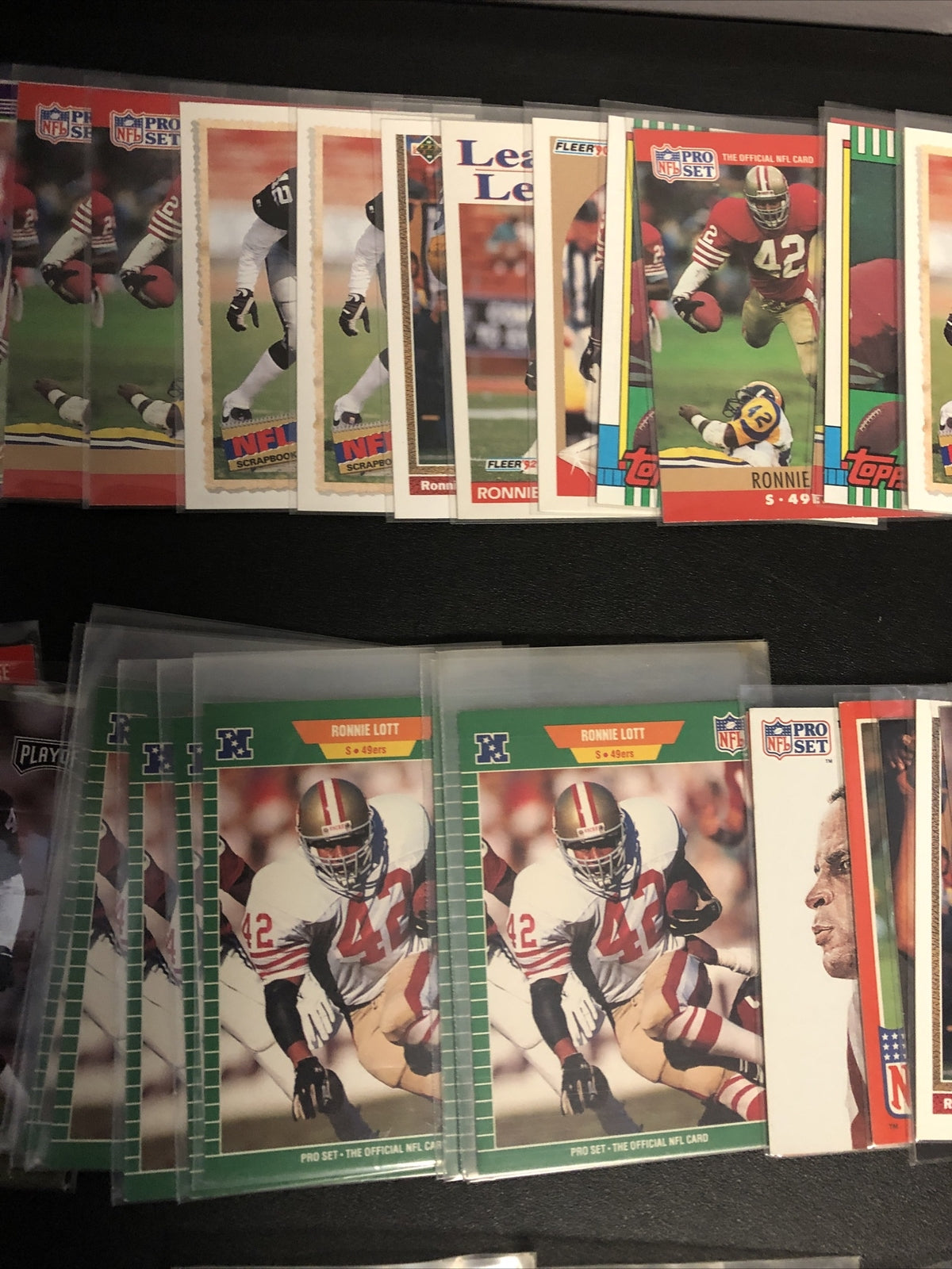 HUGE 196 CARD RONNIE LOTT  LOT. GREAT INSERTS/MIXED BRANDS/YRS/DUPS/EXC COND!