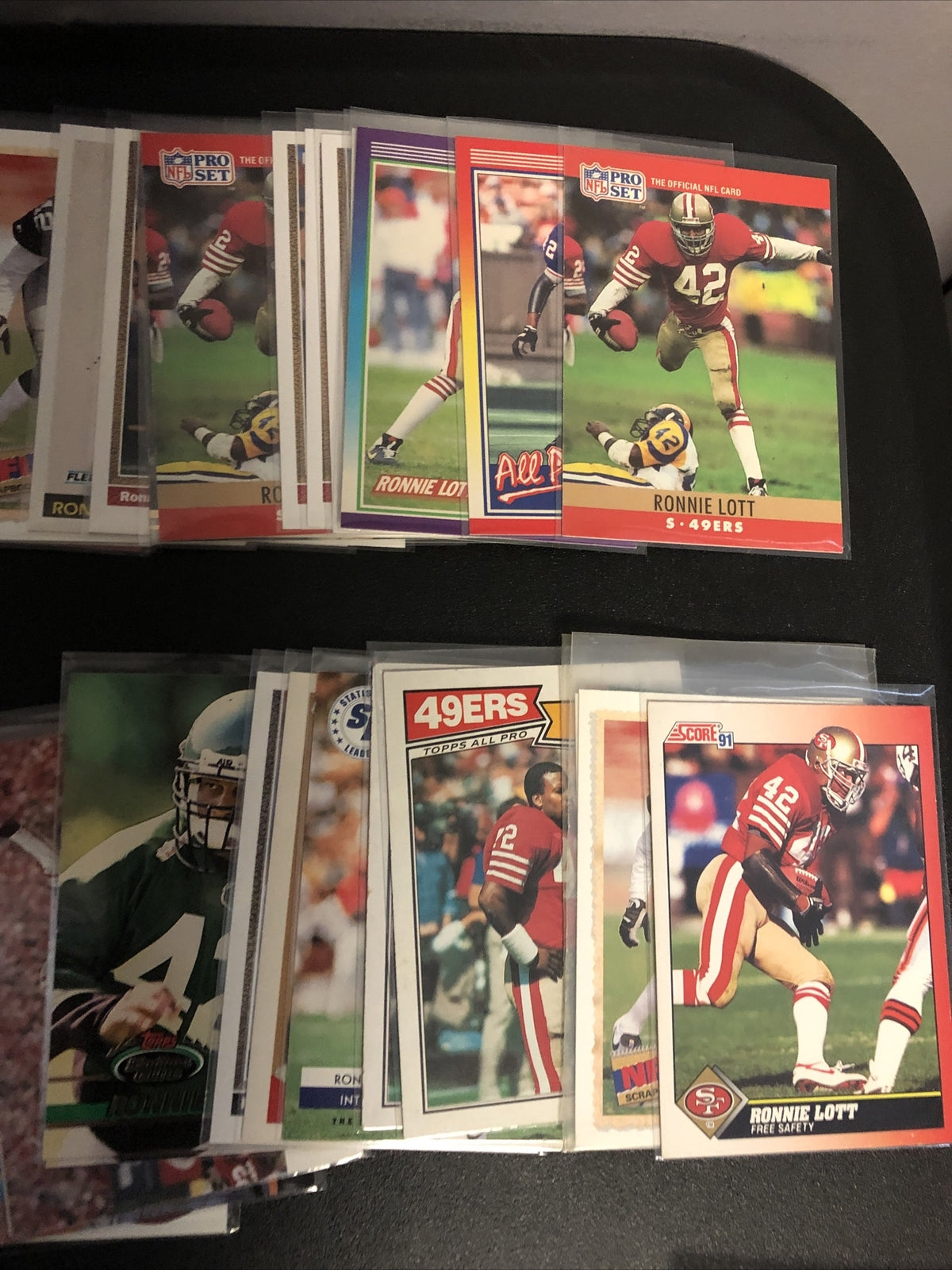 HUGE 196 CARD RONNIE LOTT  LOT. GREAT INSERTS/MIXED BRANDS/YRS/DUPS/EXC COND!