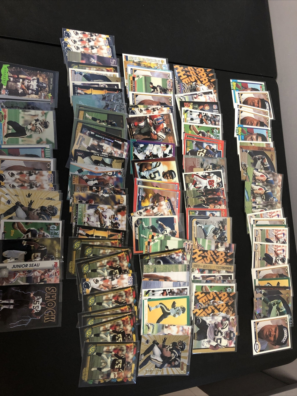 Junior Seau football card lot 30+ cards Chargers